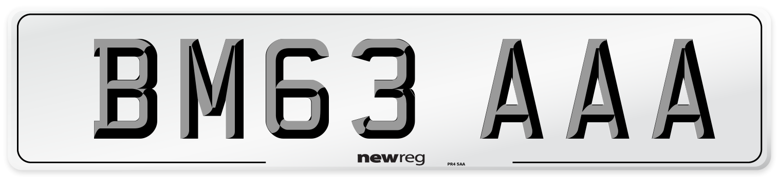 BM63 AAA Number Plate from New Reg